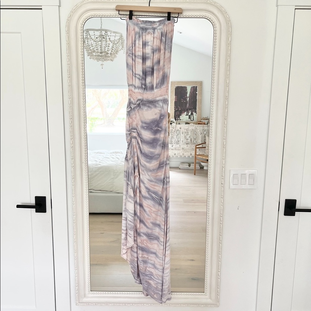 Young Faboulous and Broke long strapless maxi dress with a slit